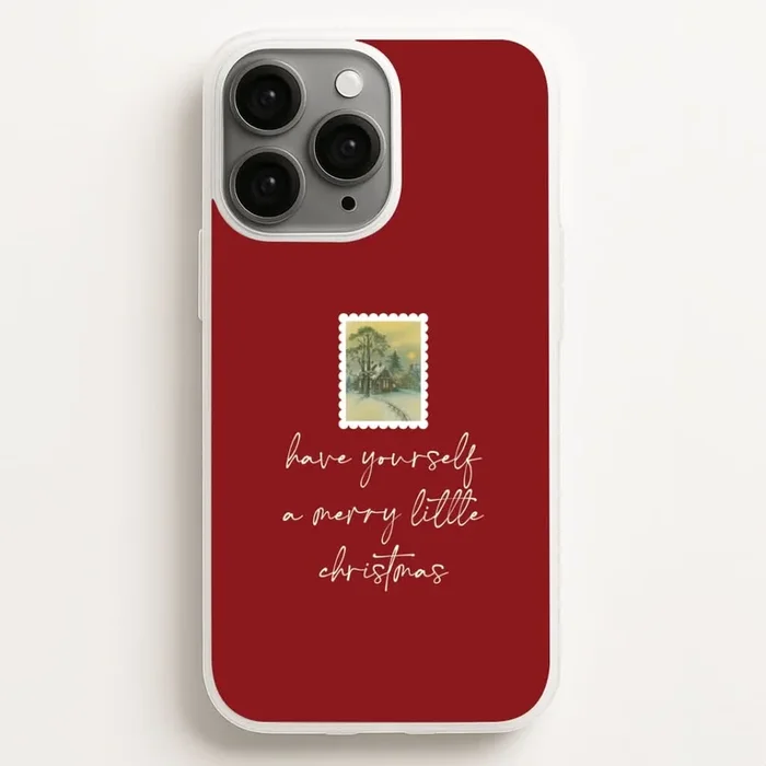 A Merry Little Christmas Stamp Phone Case