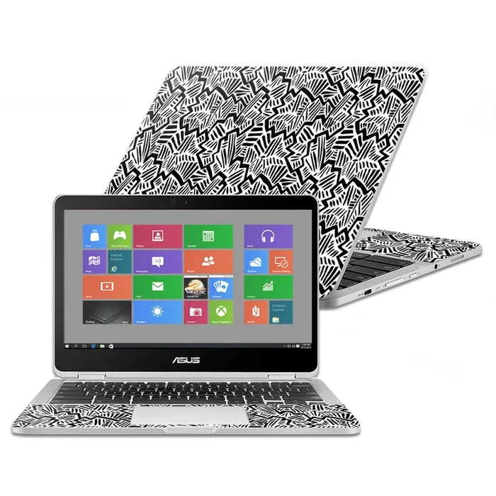 Abstract Black Chromebook Flip C302CA 12.5″ (2016) Skin
