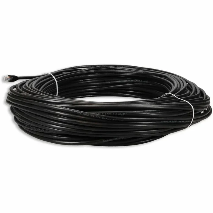 AddOn 100ft RJ-45 (Male) to RJ-45 (Male) Black CAT6 UTP PVC Outdoor Copper Patch Cable ADD-100FCAT6O-BK