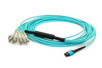 Addon Networks 10M Mpo – 4Xlc Fibre Optic Cable Mpo/Mtp Lc Om3 Blue