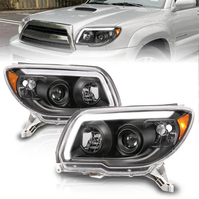 ANZO 06-09 Toyota 4 Runner Projector Headlights Plank Style – Black