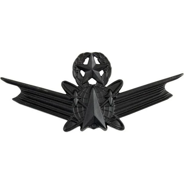 Army Badge: Master Space Command – regulation size, black metal