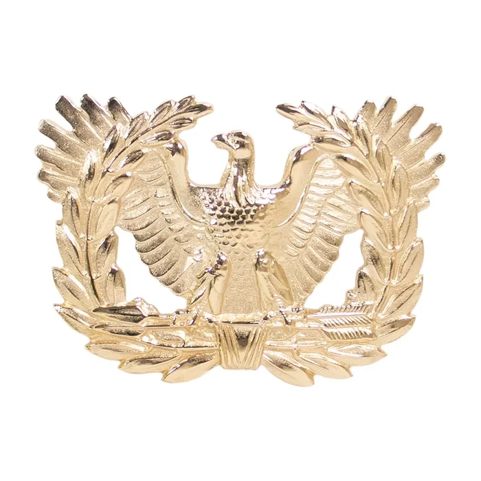 Army Cap Device: Warrant Officer – 22k gold plated