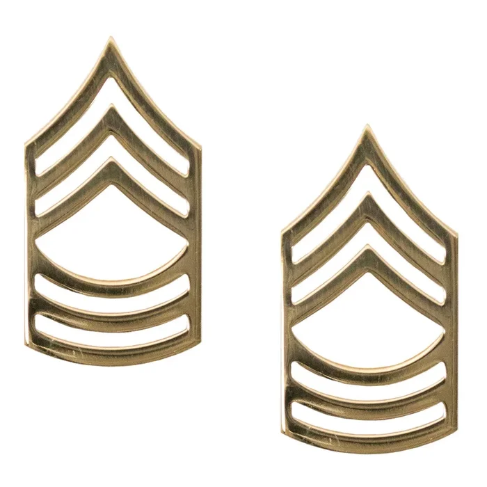 Army Chevron: Master Sergeant – Brass metal