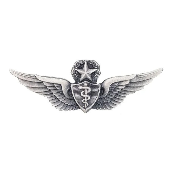 Army Dress Badge: Master Flight Surgeon – miniature, silver oxidized