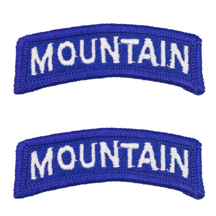 Army Embroidered Tab: Mountain – color with hook closure