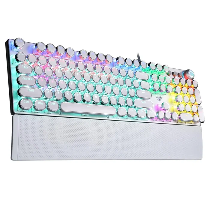 AULA F2088 Full Size Wired Mechanical Gaming Keyboard ( White ) ( Blue Switch ) ( F2088W )