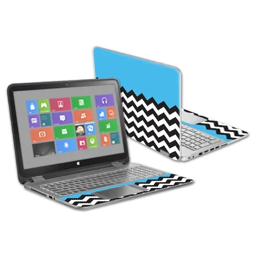 Baby Blue Chevron Envy x360 15.6″ (2014) Skin