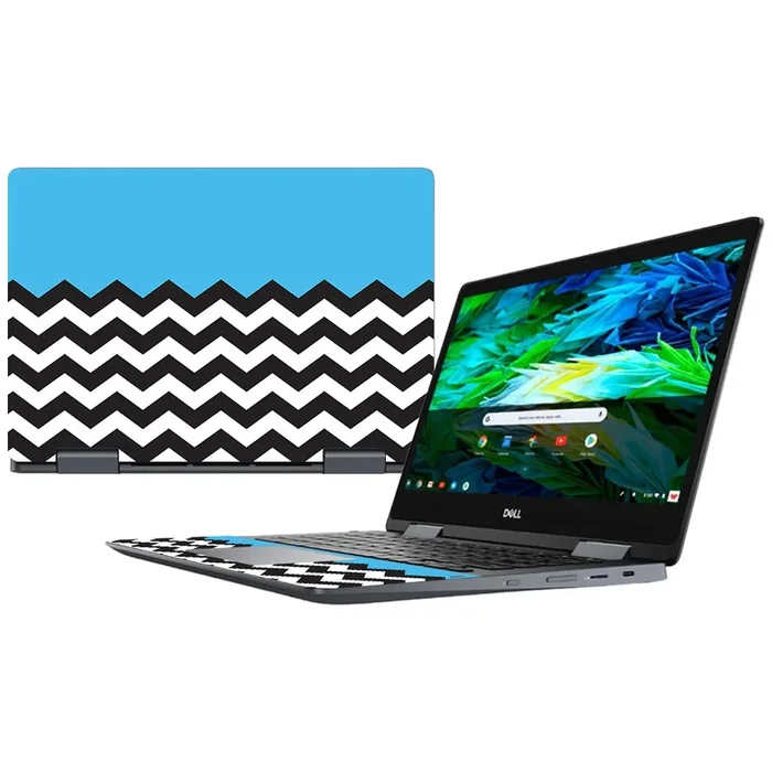 Baby Blue Chevron Inspiron Chromebook 14″ (2018) Skin