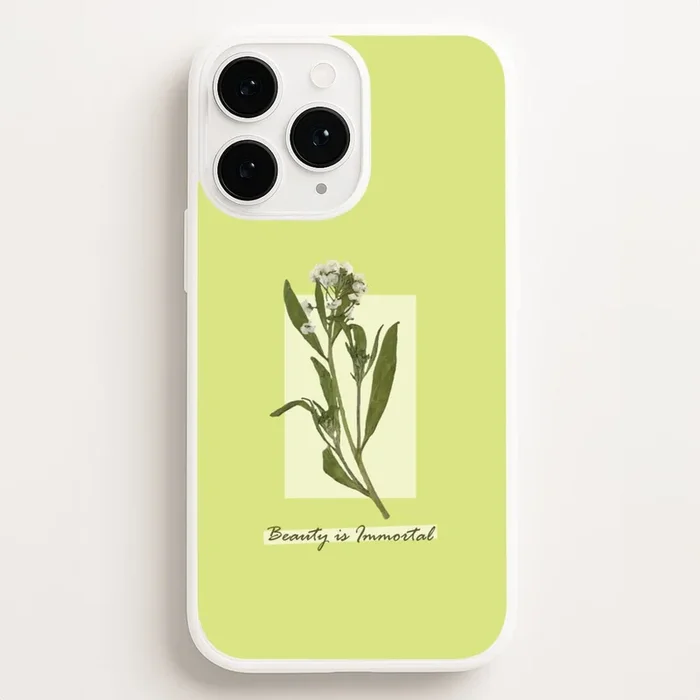 Beauty Is Immortal Press Flower Phone Case