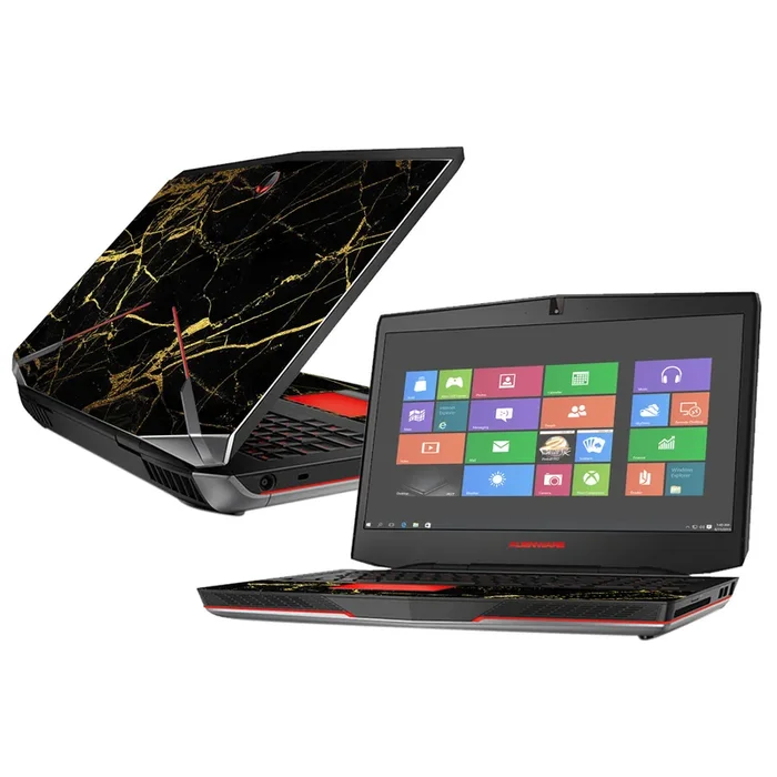 Black Gold Marble 17″ (2015) Skin