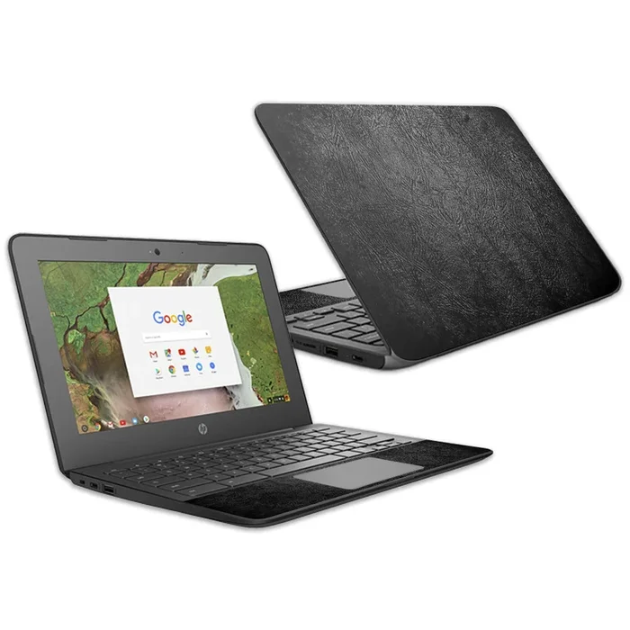 Black Leather Chromebook G6 11.6″ (2018) Skin