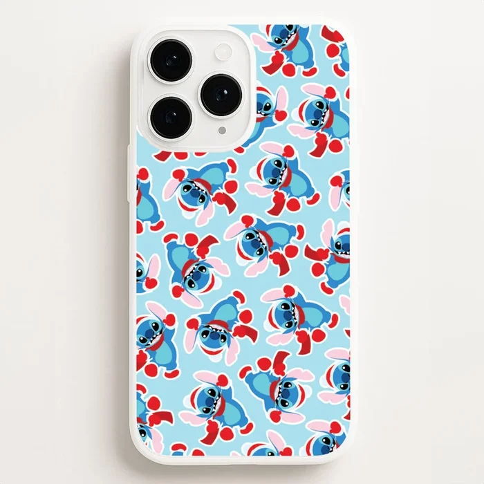 Blue Alien Christmas Pattern Phone Case