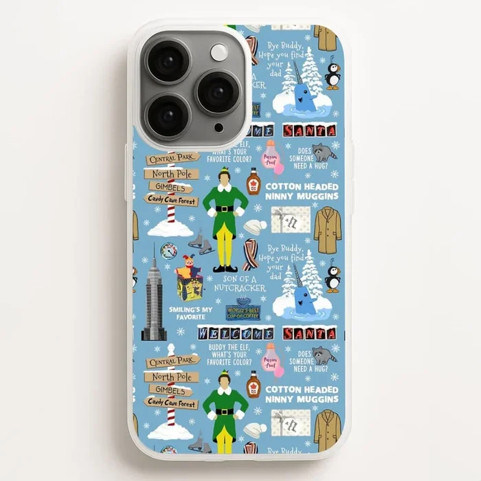 Blue Buddy The Elf Pattern Phone Case