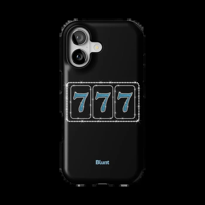 Blue Lucky 777 iPhone Case