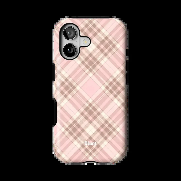 Blush Plaid iPhone Case