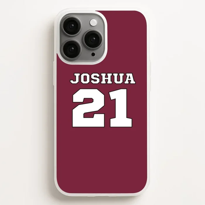 Burgundy – Personalised Football Phone Case