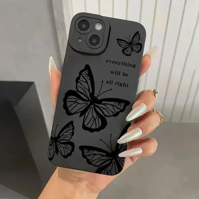 Butterfly Motif Phone Case For Xiaomi Redmi Note 12 11 10 9 A C S T X Pro Plus Turbo Soft Silicone