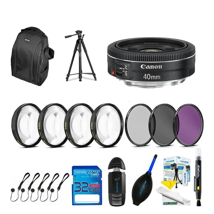 Canon 40mm f/2.8 EF STM Lens Special Kit W/ Backpack & More