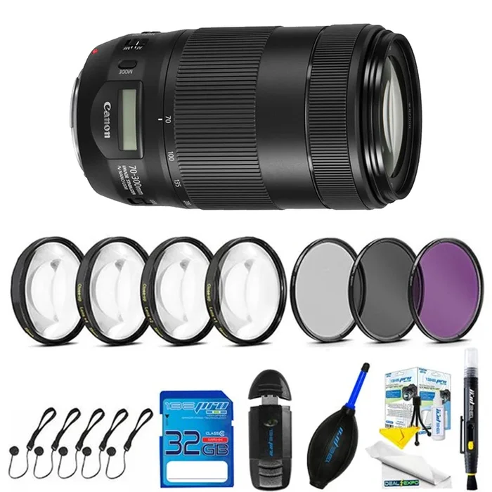 Canon EF 70-300mm f/4-5.6 IS II USM Lens With 32GB and More