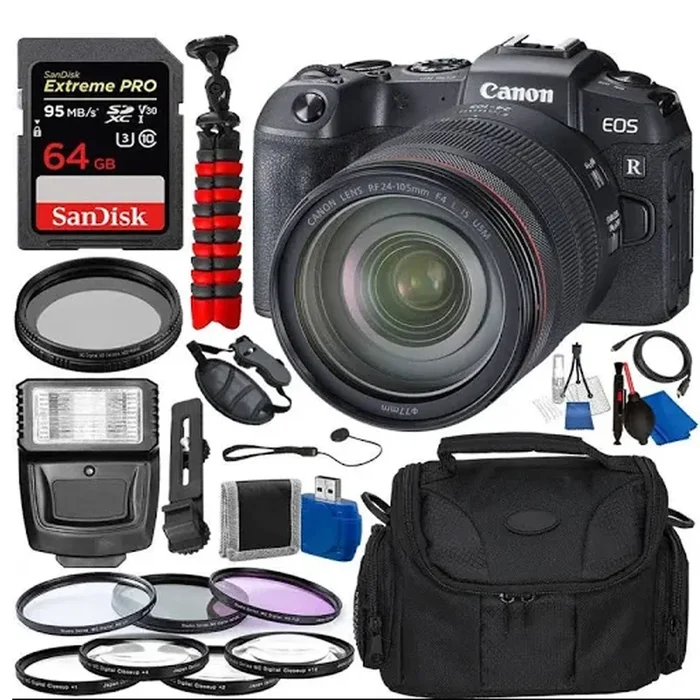 Canon EOS RP Mirrorless Digital Camera with 24-105mm Lens & Essential Accessory Bundle
