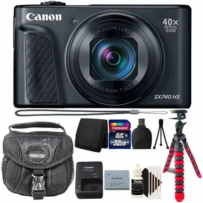 Canon PowerShot SX740 (black/silver) Pro Accessory Bundle
