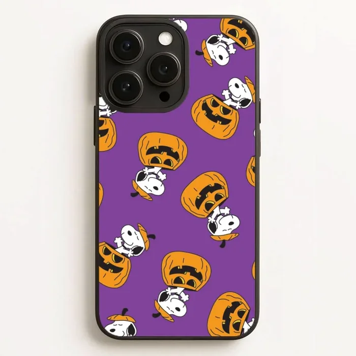 Cartoon Beagle Pumpkin Pattern Phone Case