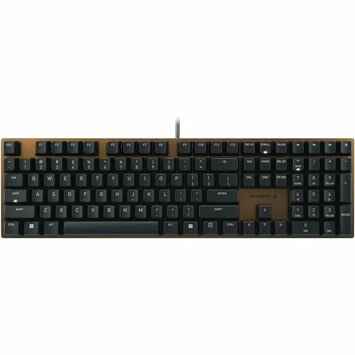 CHERRY KC 200 MX-Wired Keyboard – MX2A SILENT RED – Black/Bronze Housing G80-3950LHBUS-2
