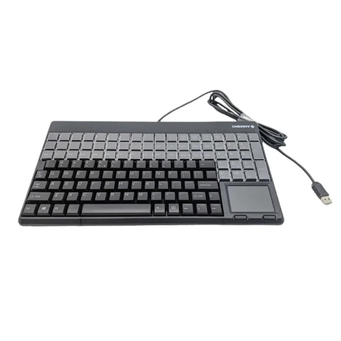 Cherry SPOS 123 Keys Multifunctional USB Keyboard with Built-In Touchpad Plug & Play for Point of Sale Terminals (Black) | G86-61401