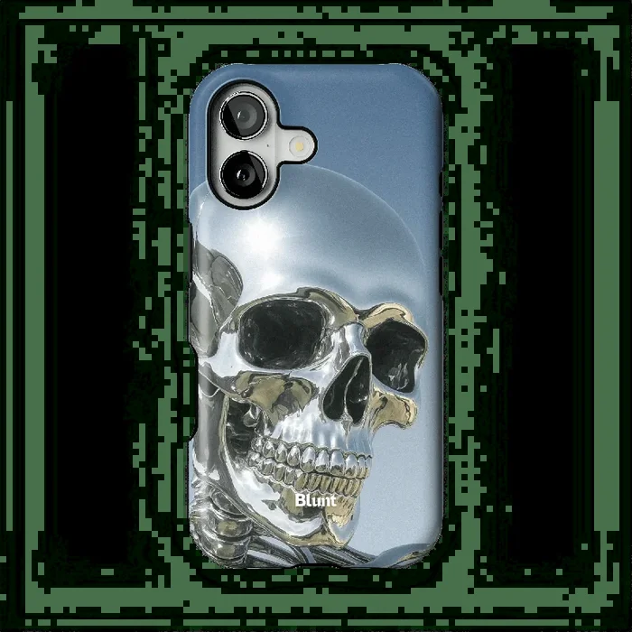 Chrome Skull iPhone Case