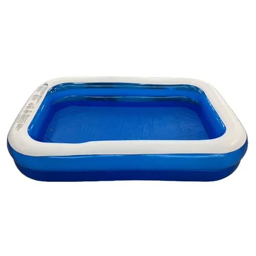 [CLEARANCE] Ucassa 260 x 165 x 50cm Inflatable Swimming Pool Rectangle White-Edge Summer for Family, Kids and Adults