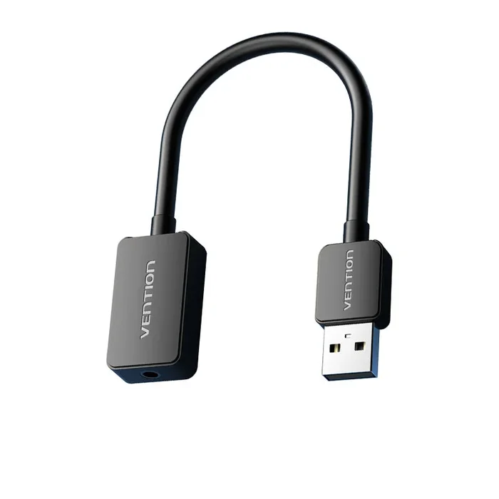 [CLEARANCE] VENTION USB A Male External Sound Card to 3.5mm Female AUX Audio Adapter for Laptop, PC, Console 0.15M | CDZ