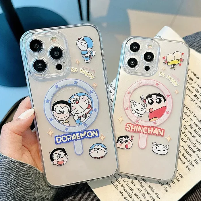 Crayon Shin-chans Doraemons For Magesafe Wireless Charge Phone Case