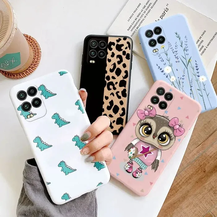 Cute Flower Cartoon Dinosaur Back Cover Soft TPU Phone Case For Xiaomi Mi 10 Lite 5G Design Cover