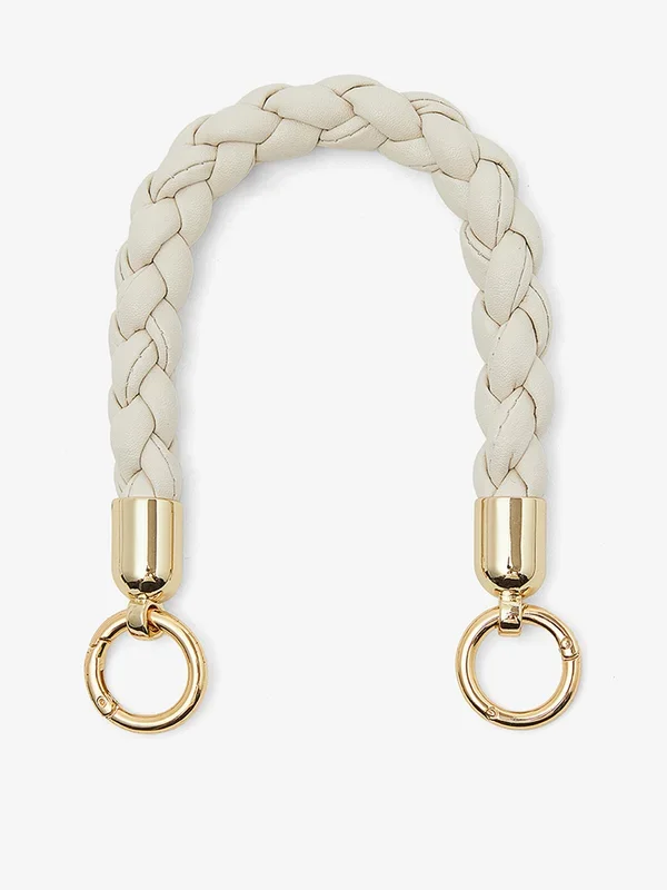 ダブルリング編み込み携帯ケース リストストラップ