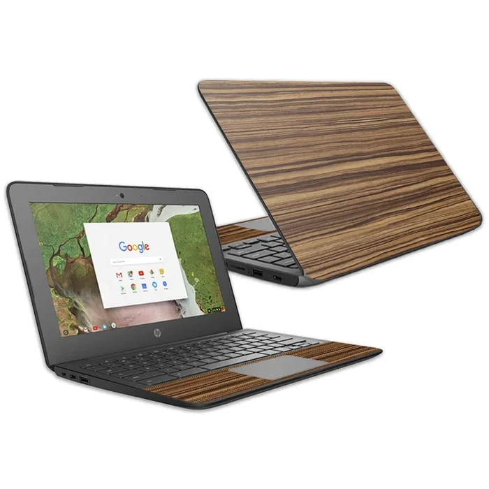 Dark Zebra Wood Chromebook G6 11.6″ (2018) Skin