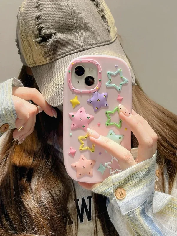 Dopamine Contrast Stereoscopic Star Suitable Phone Case