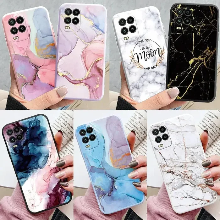 Fashion Marble Design Phone Cases For Xiaomi Mi 10 Lite 5G Soft Protective Silicone Cover