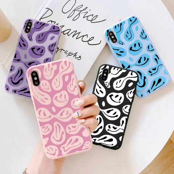 Funny Colourful Smiley Face Phone Case For Xiaomi Redmi Note 11 Pro 10S 9S 9T Mi 11 Lite 11T 11i 10T