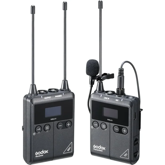 Godox WMicS1 Kit 1 Wireless Omni Lavalier Microphone 514 to 596 MHz Mic for Mirrorless/DSLR Cameras, Audio Mixers