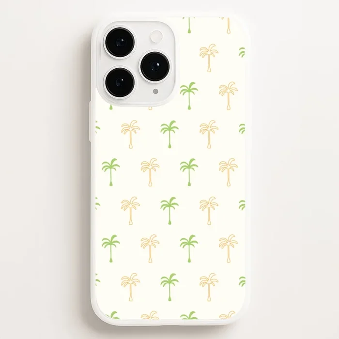 Green And Yellow Palms Pattern Phone Case