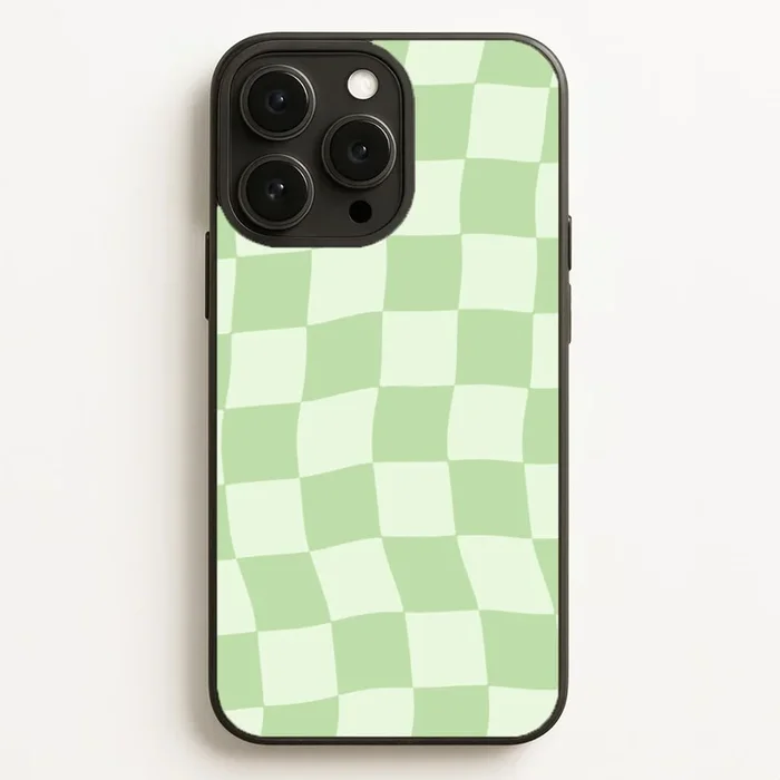 Green Checkers Phone Case