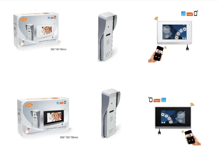 جهاز اتصال داخلي لاسلكي بشاشة داخلية ومحطة خارجية موديل SKY-IP-M75T-TUYA + SKY-IP-P4