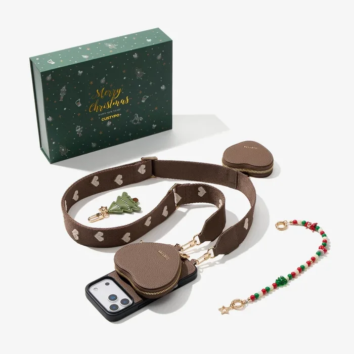 クリスマス限定キット – モランディ iPhoneケース（ハート型AirPodsポーチ＆ウェビングストラップ付き）