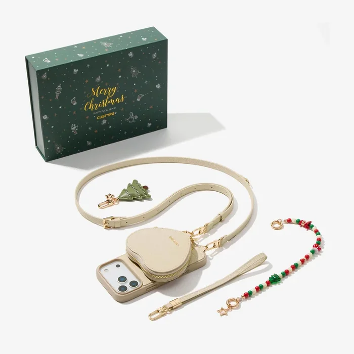 クリスマス限定キット ― ハートポーチ付きクロスボディスマホケース