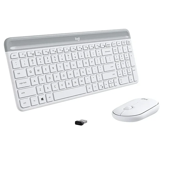 LOGITECH MK470 Slim Full Size Wireless Combo ( Off-White )
