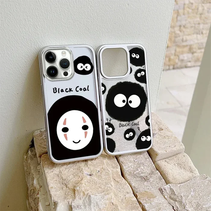 Lovely Spirited Away Soot Sprites Transparent Phone Case