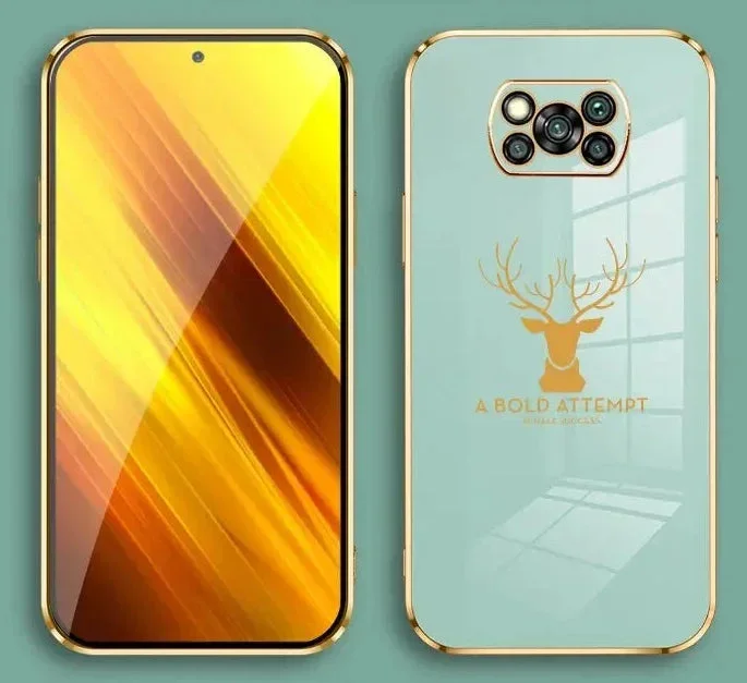 Luxuriöse Handyhülle mit Hirschkopf-Motiv für Xiaomi Poco X3 NFC X2 X4 Pro, Silikonhülle