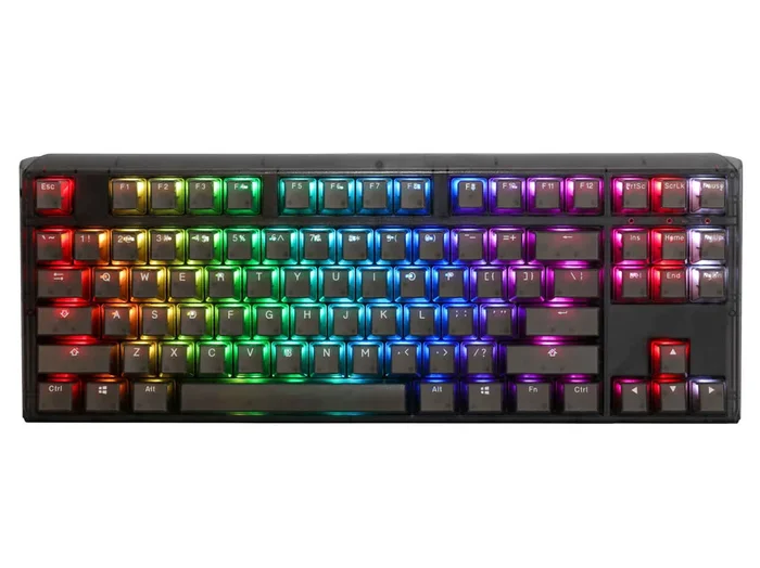 لوحة مفاتيح الألعاب الميكانيكية DUCKY ONE 3 TKL HOT SWAP بمفاتيح Red Switch وإضاءة RGB سلكية – Aura Black