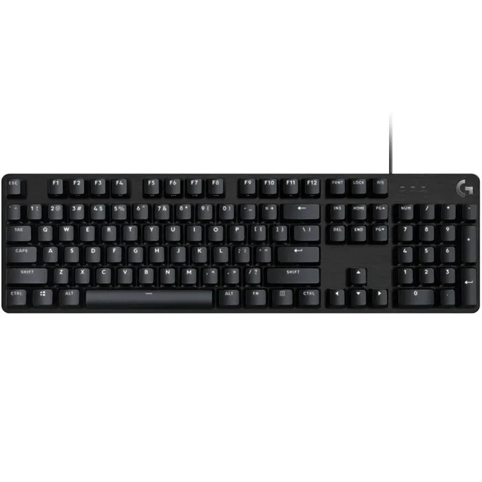 لوجيتيك كيبورد الالعاب الميكانيكية بتوصيل سلكي موديل G413 SE مع اضاءة خلفية بيضاء تدعم اللغة العربية – اسود
